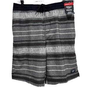 Men’s Speedo‎ Comfort Stretch UPF 50+ Gray Swim  Shorts Medium M NWT